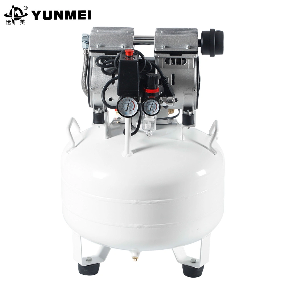 Dental Air Compressor Silence Oil Free 550W 25L Vertical Tank